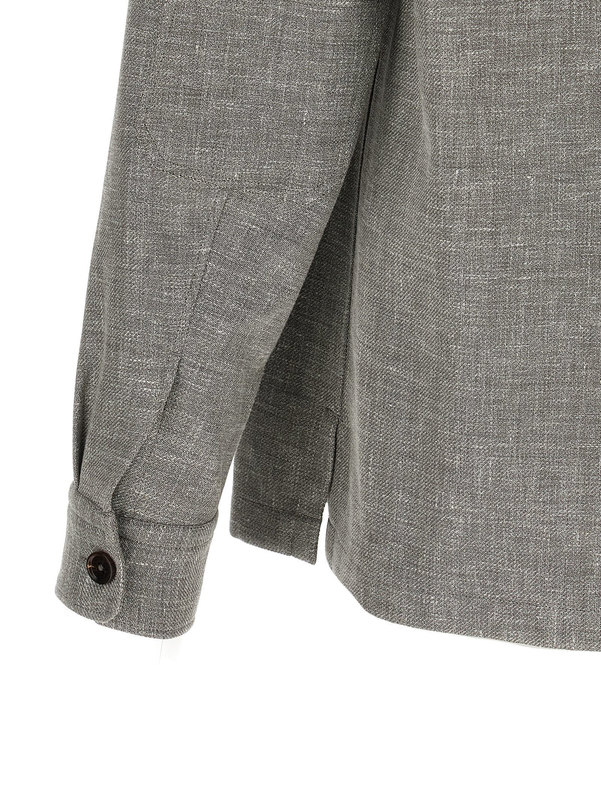 Chemisier en lin beige ZEGNA