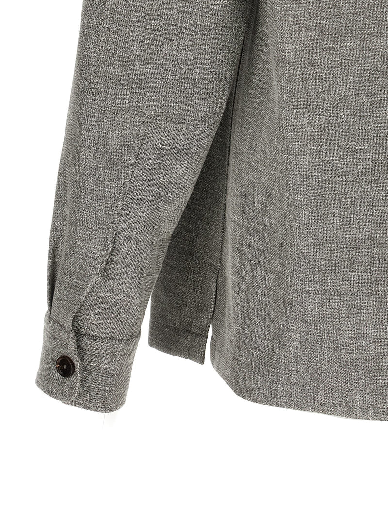 Chemisier en lin beige ZEGNA