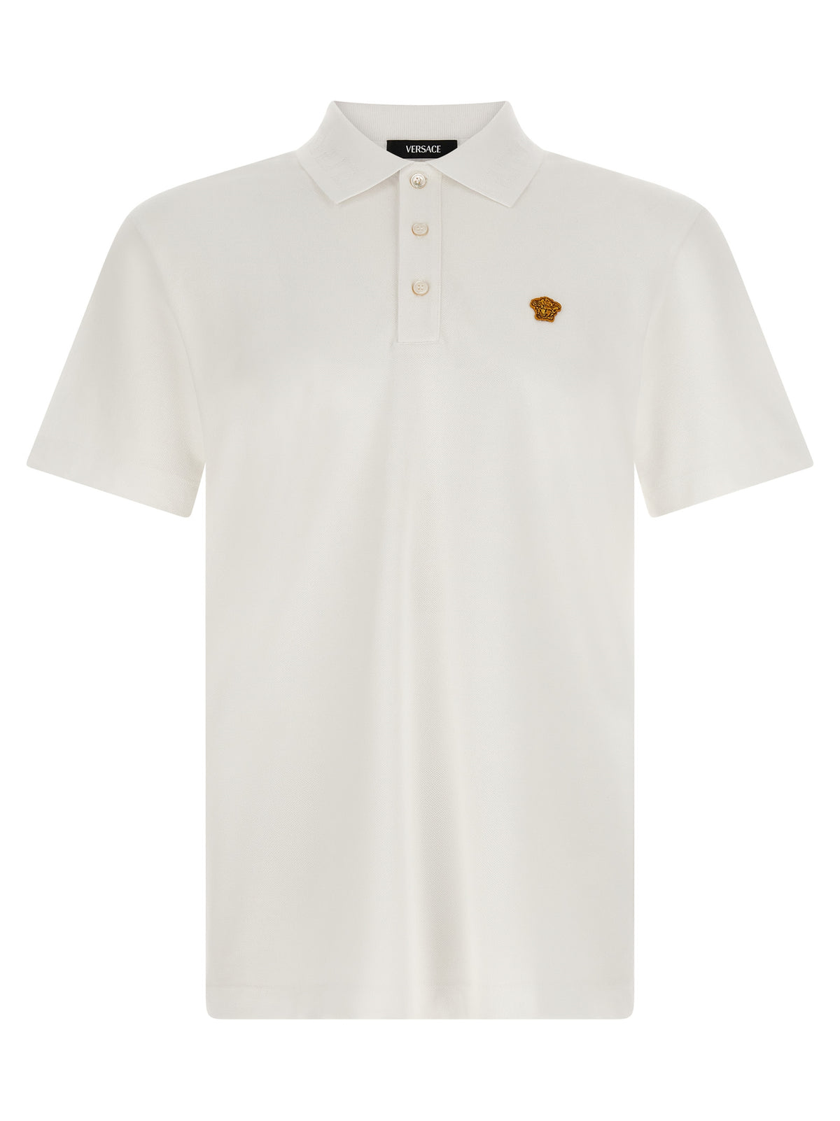 Polo Versace en coton blanc