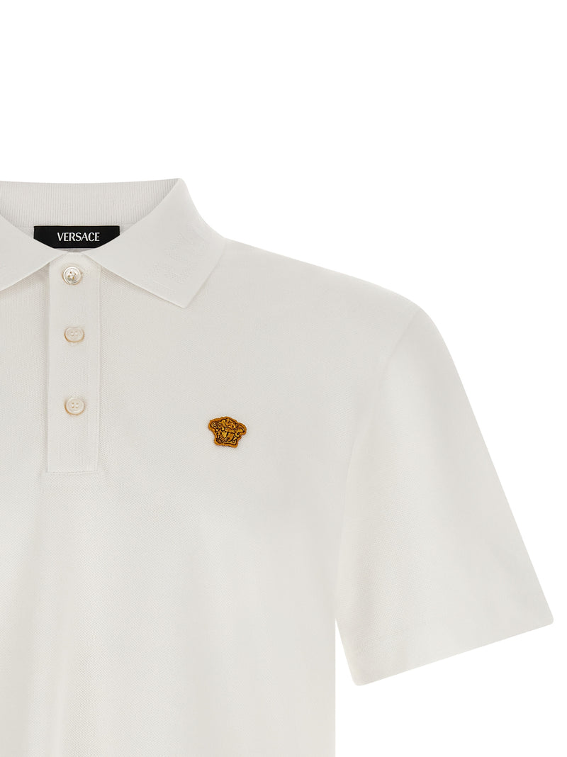 Polo Versace en coton blanc