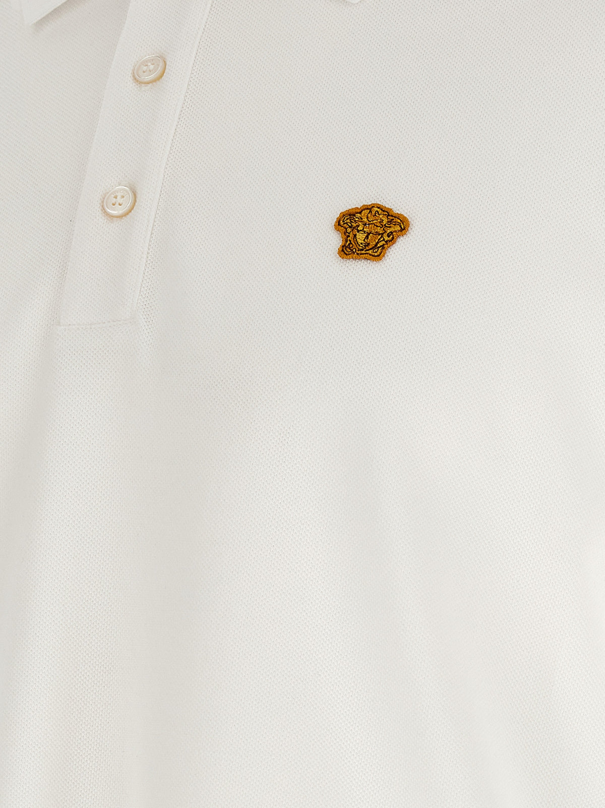 Polo Versace en coton blanc