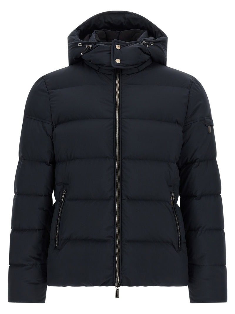 MooRER Blouson bomber en laine bleue