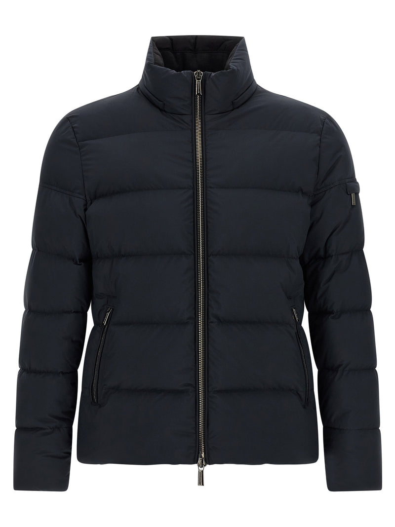 MooRER Blouson bomber en laine bleue
