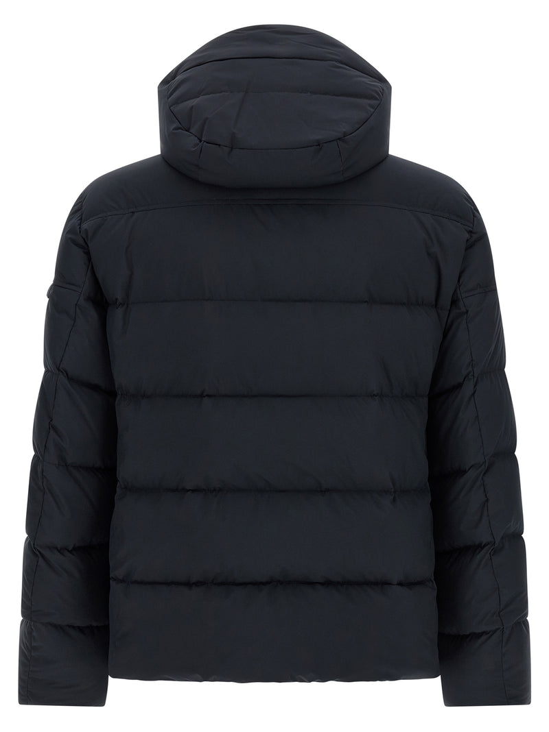 MooRER Blouson bomber en laine bleue