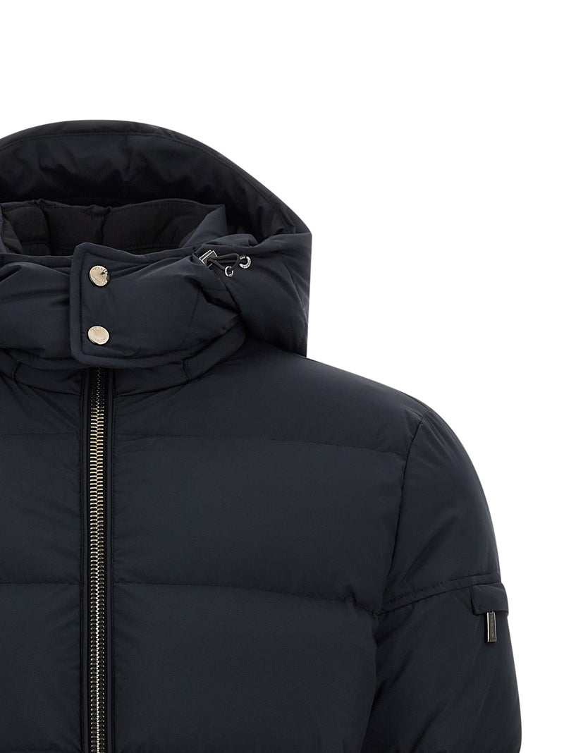 MooRER Blouson bomber en laine bleue