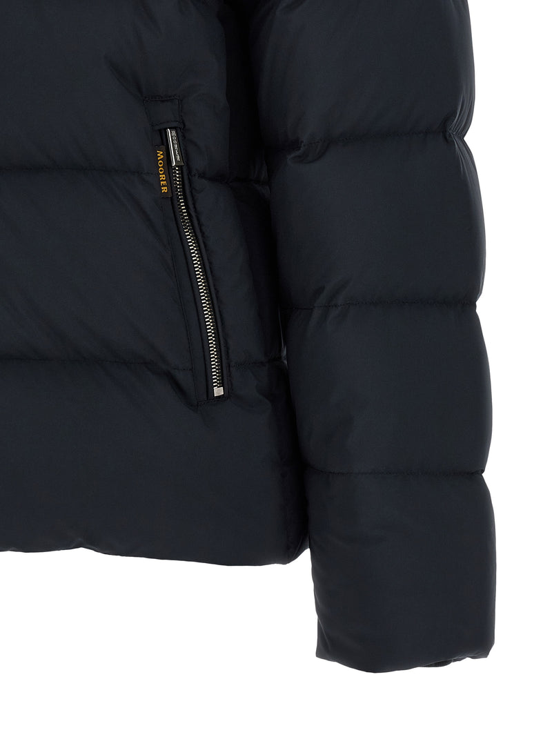 MooRER Blouson bomber en laine bleue