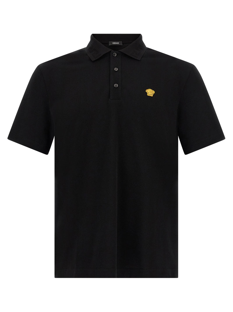 Polo Versace en coton noir