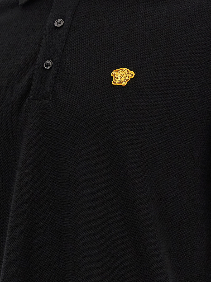 Polo Versace en coton noir