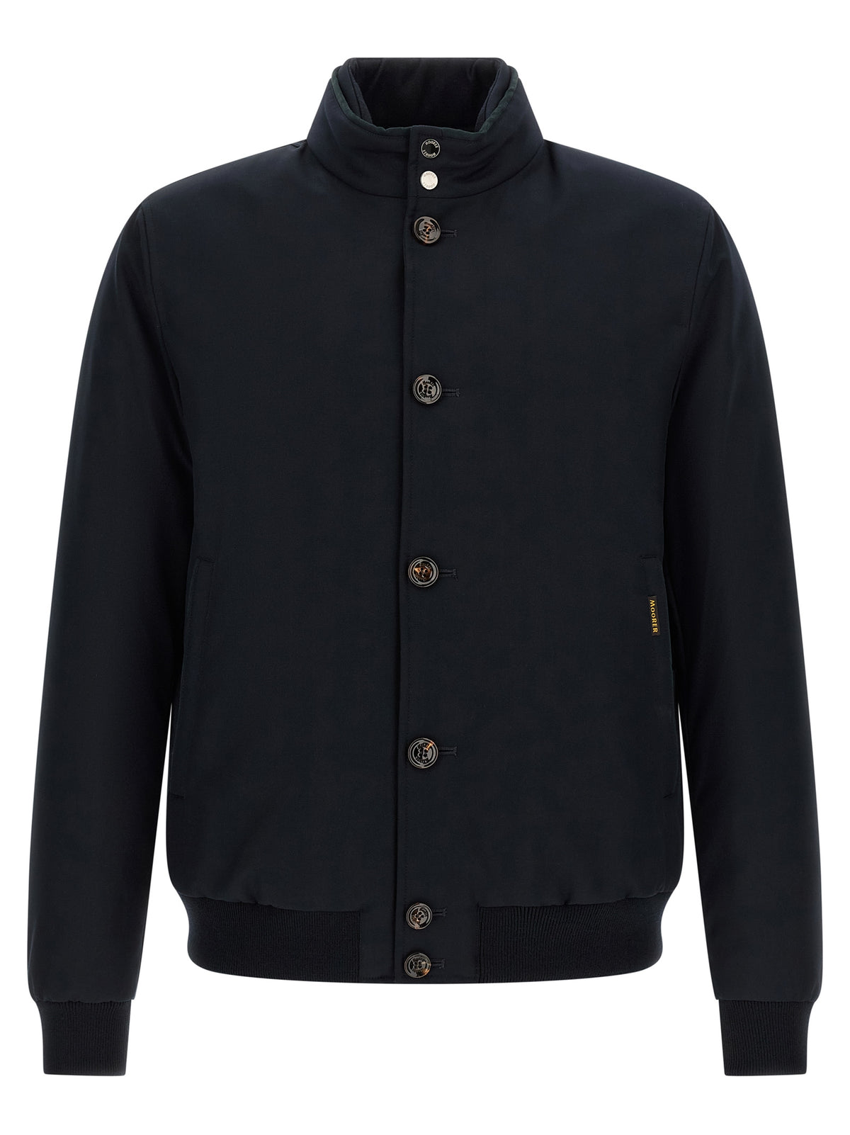 MooRER Blouson bomber en laine bleue