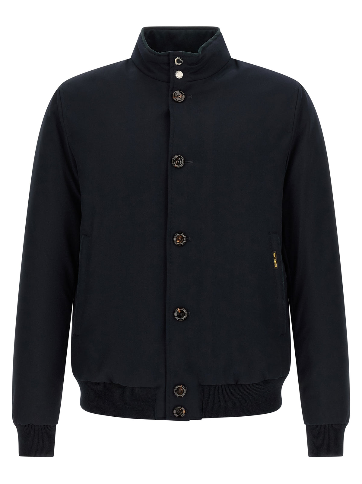 MooRER Blouson bomber en laine bleue