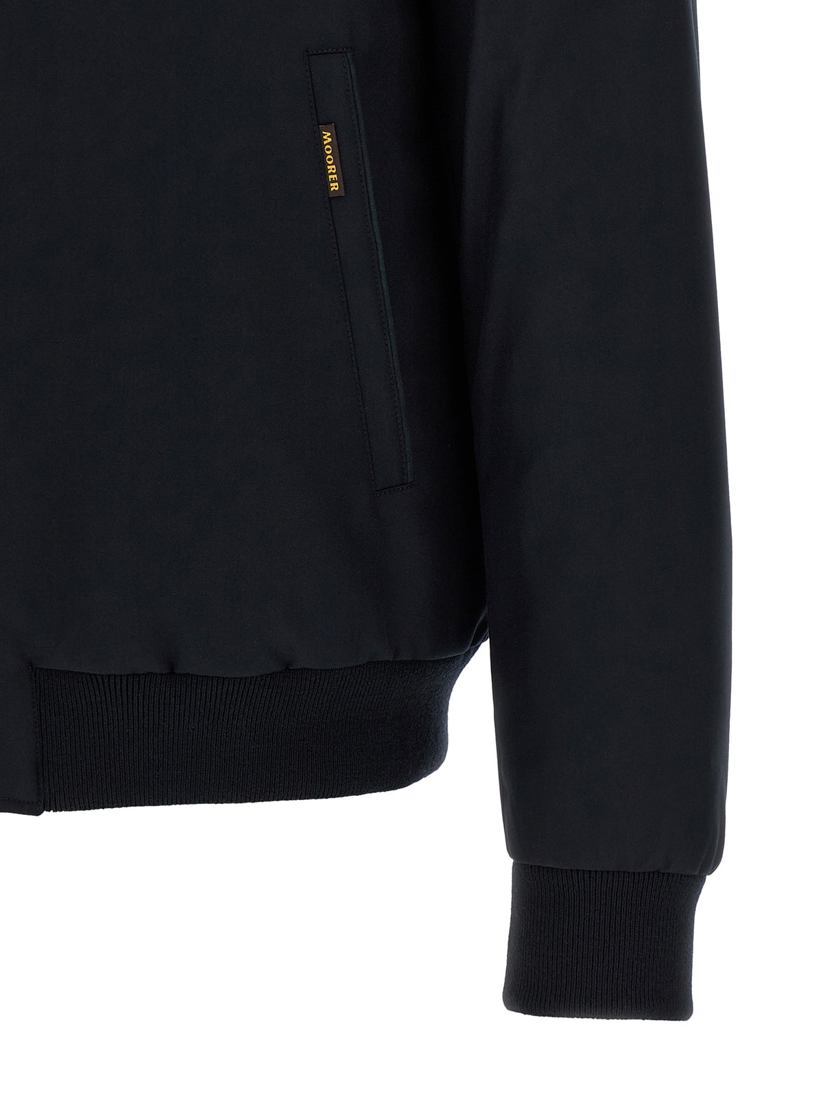 MooRER Blouson bomber en laine bleue
