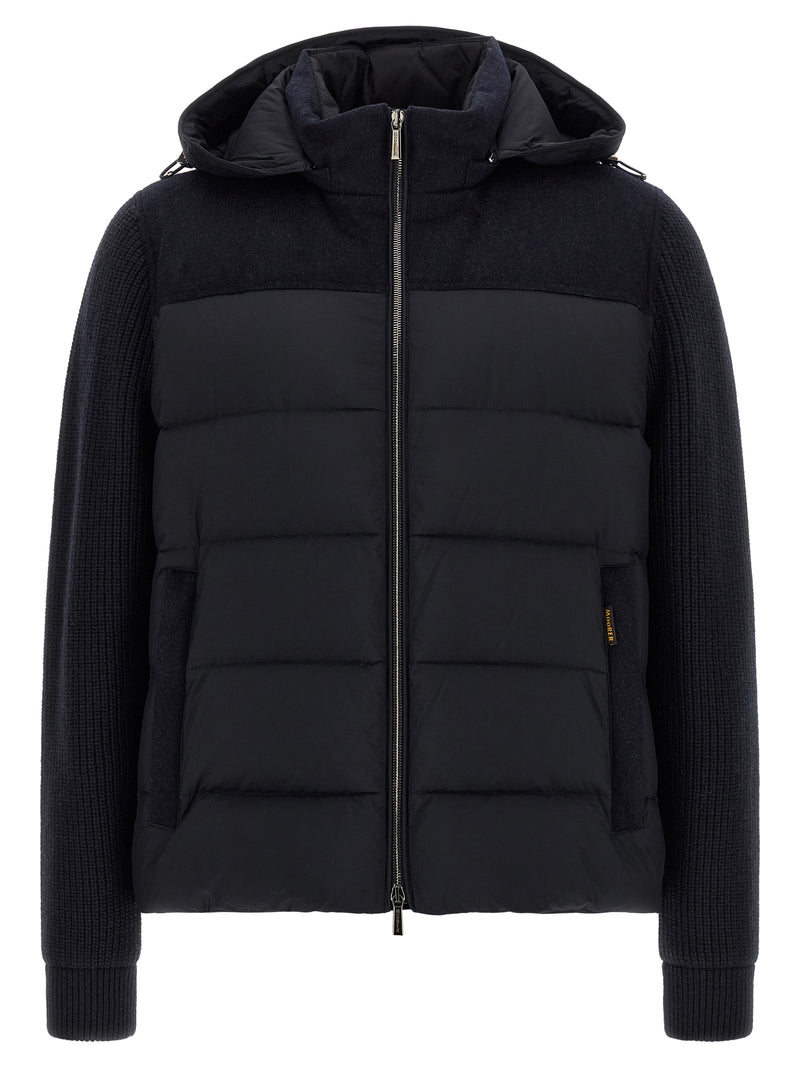 MooRER Allori Blue Wool Full-Length Jacket for Men