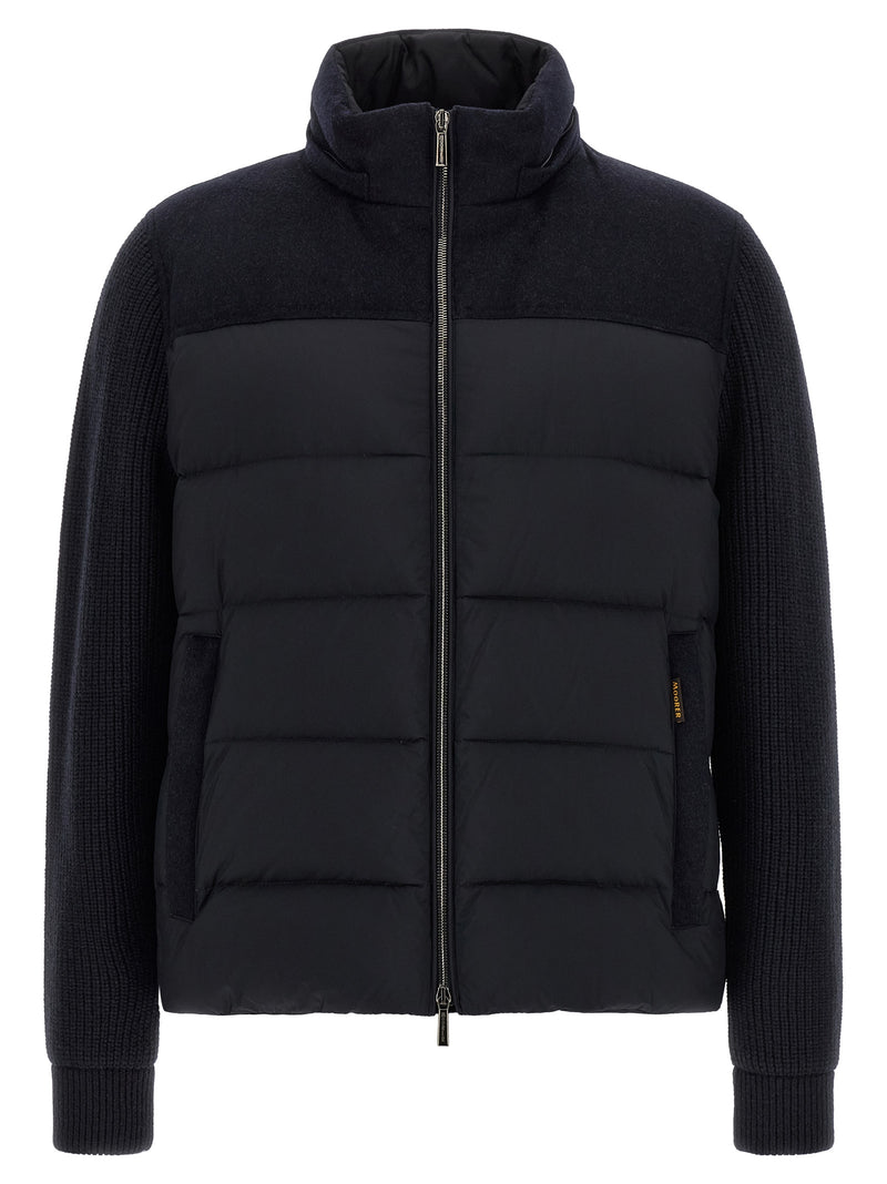 MooRER Allori Blue Wool Full-Length Jacket for Men