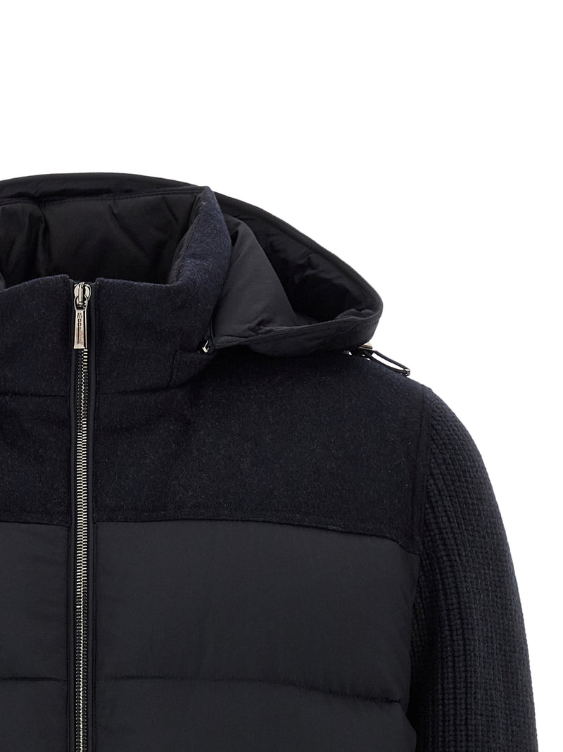 MooRER Allori Blue Wool Full-Length Jacket for Men