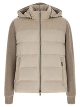 MooRER Veste longue en laine beige