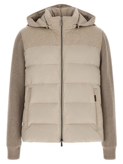 MooRER Beige Wool Full-Length Jacket