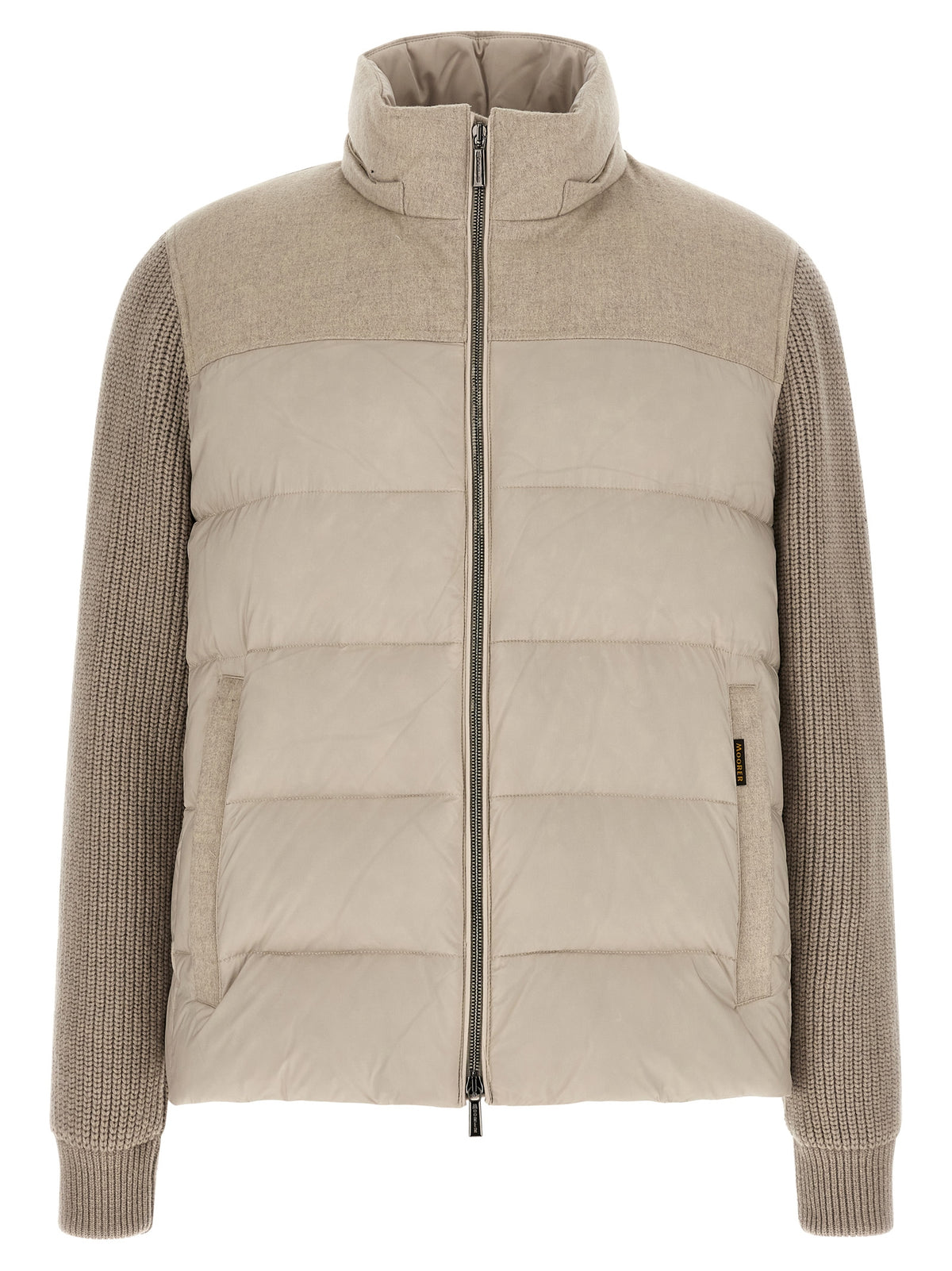 MooRER Veste longue en laine beige