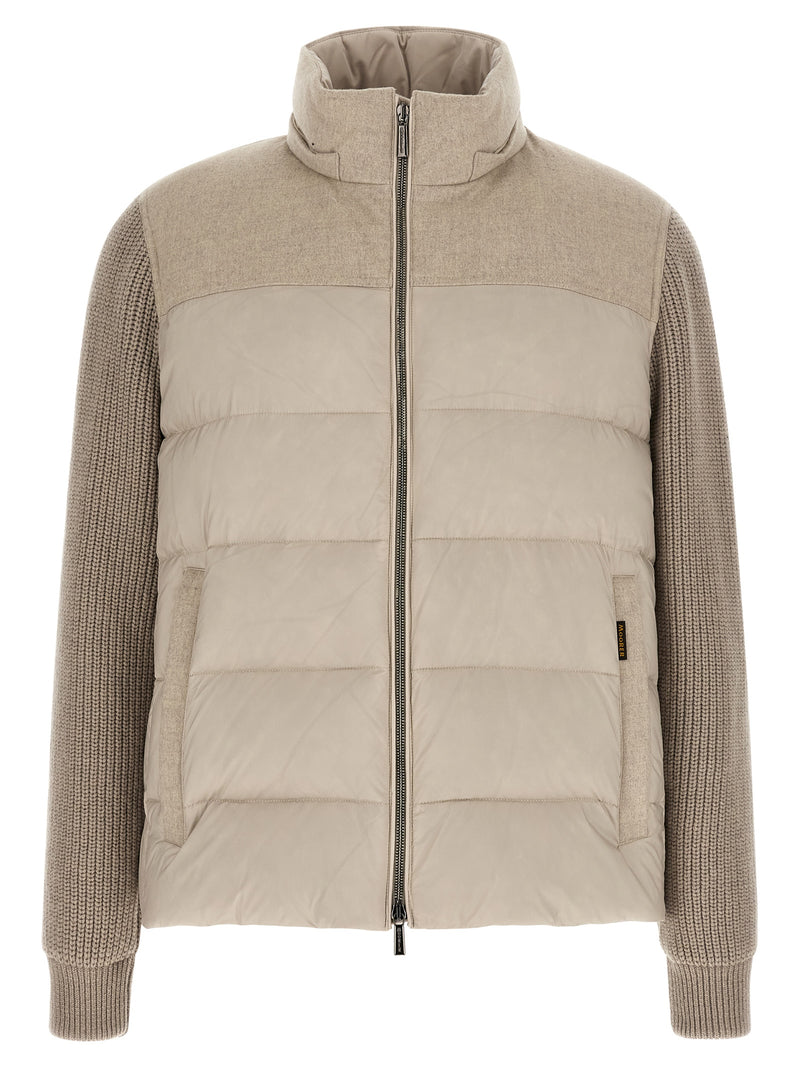 MooRER Veste longue en laine beige