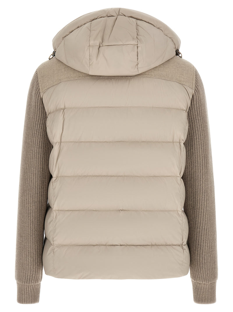 MooRER Veste longue en laine beige