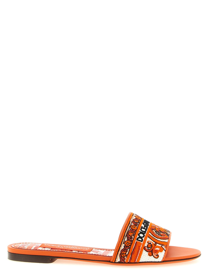 Mules Dolce & Gabbana en coton orange