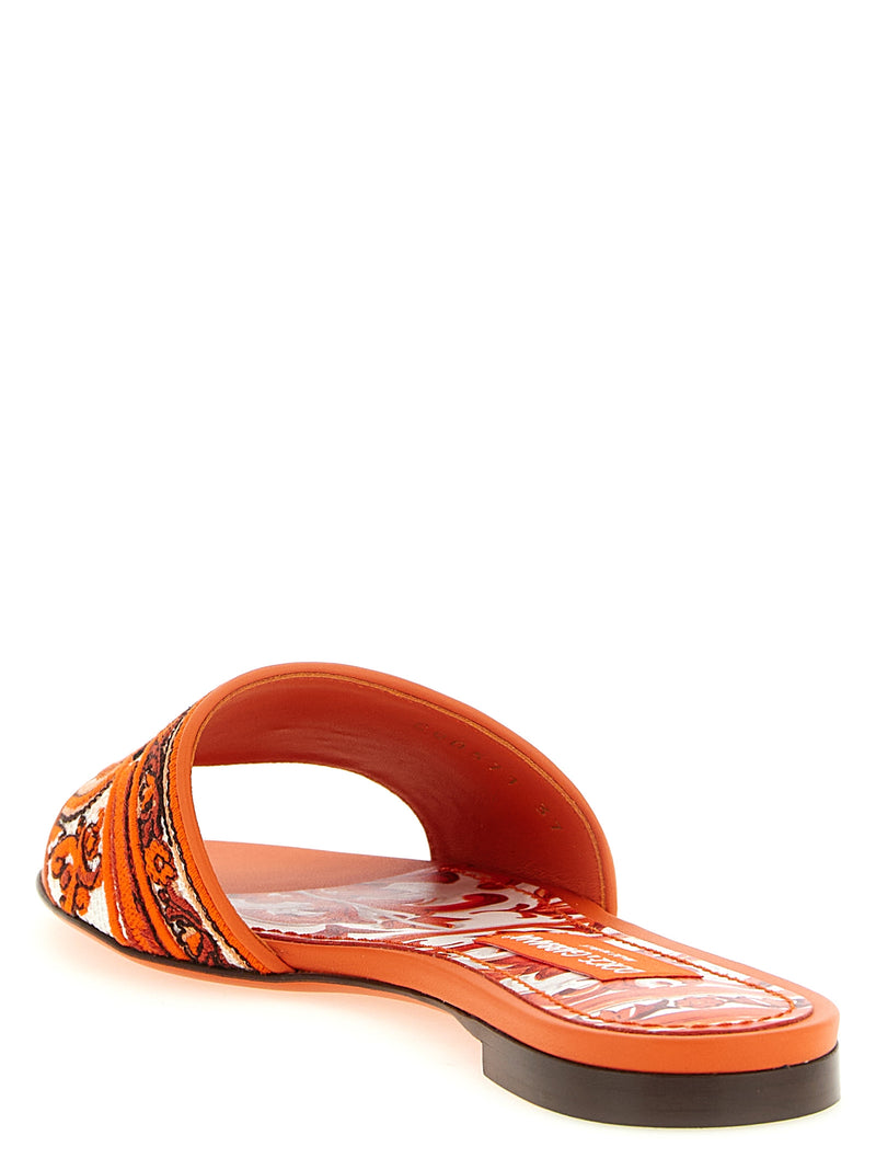 Mules Dolce & Gabbana en coton orange