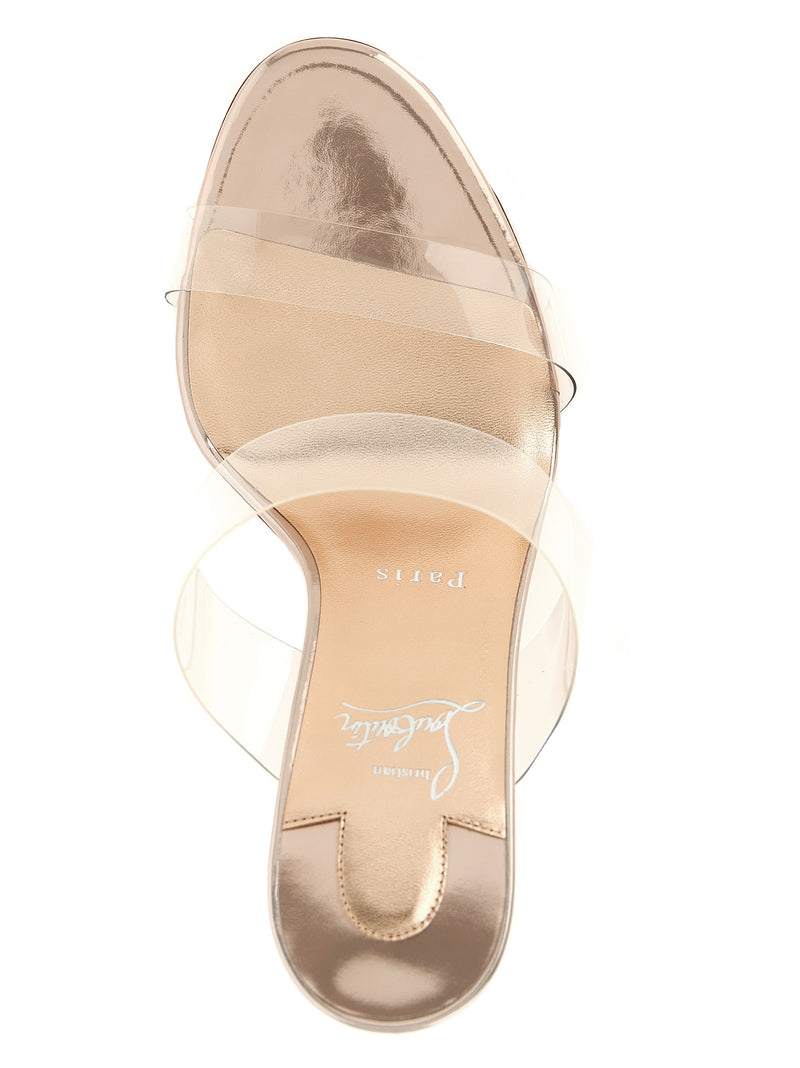 Sandales Christian Louboutin en veau multicolore à talon aiguille