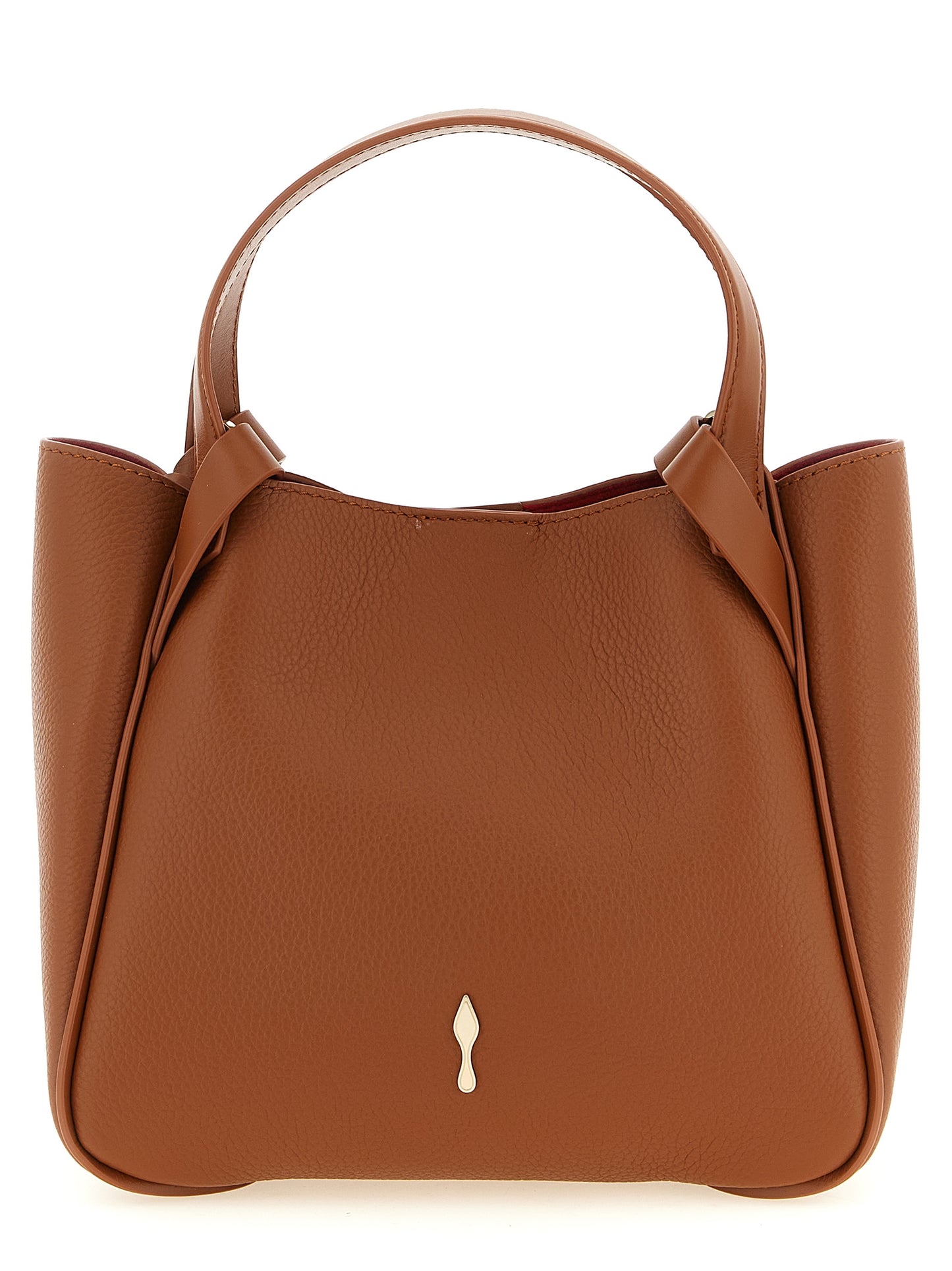 Sac cabas Christian Louboutin en cuir de veau marron