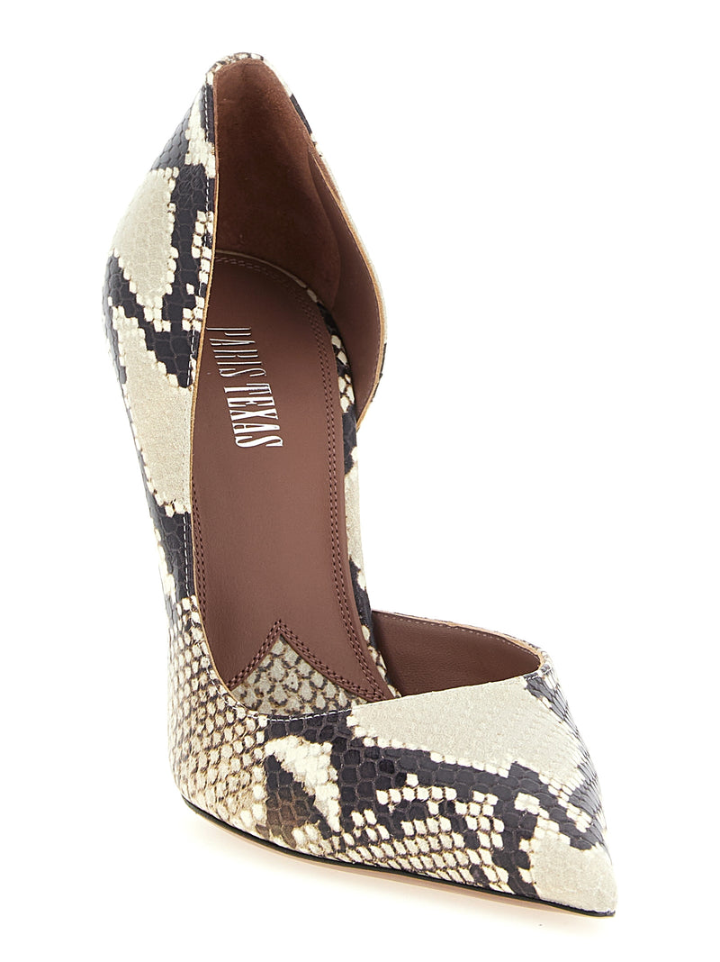Escarpins à talons hauts en veau velours beige Paris Texas