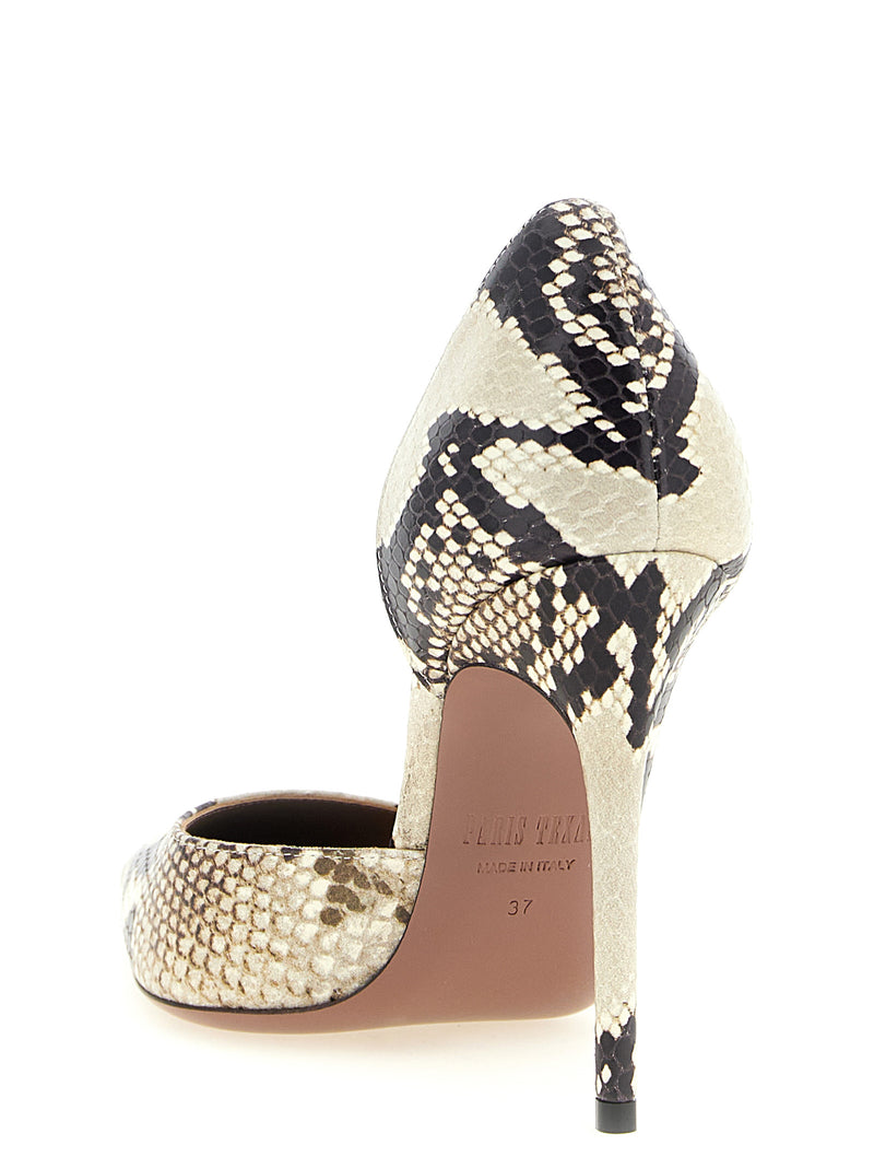 Escarpins à talons hauts en veau velours beige Paris Texas