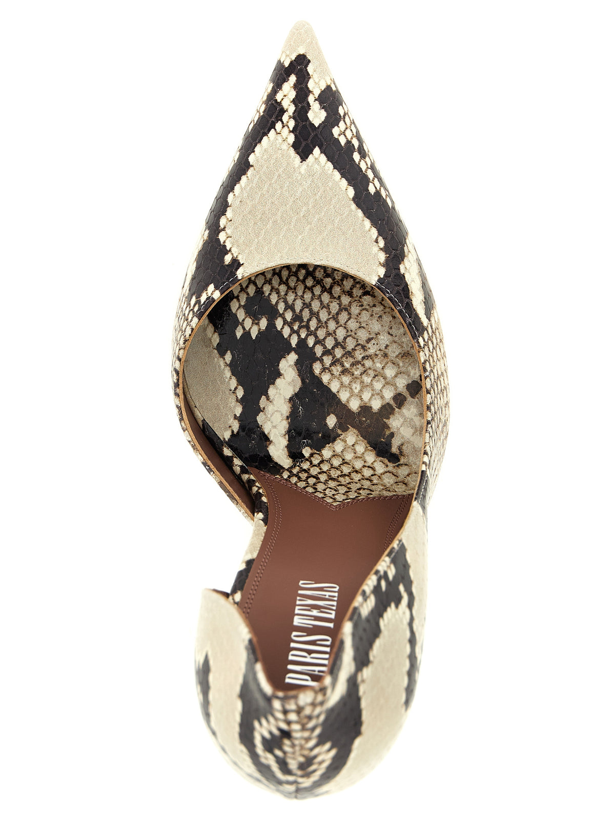 Escarpins à talons hauts en veau velours beige Paris Texas