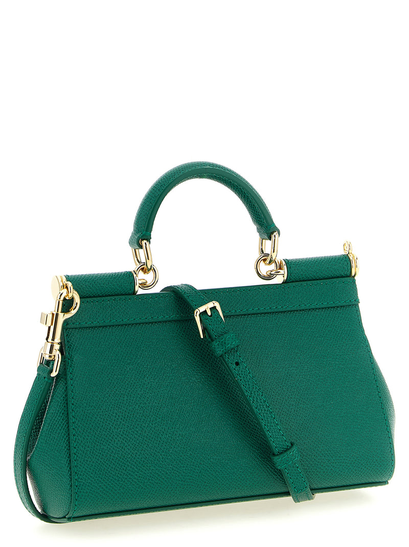 Sac à main bicolore en cuir de veau Dolce & Gabbana