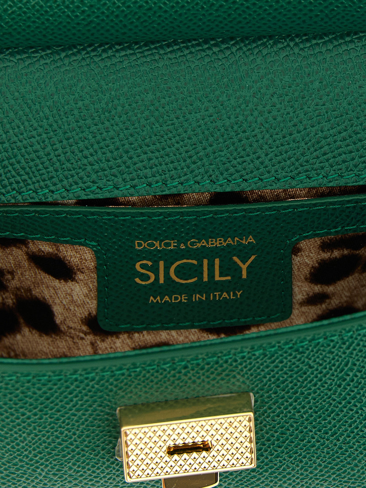 Sac à main bicolore en cuir de veau Dolce & Gabbana