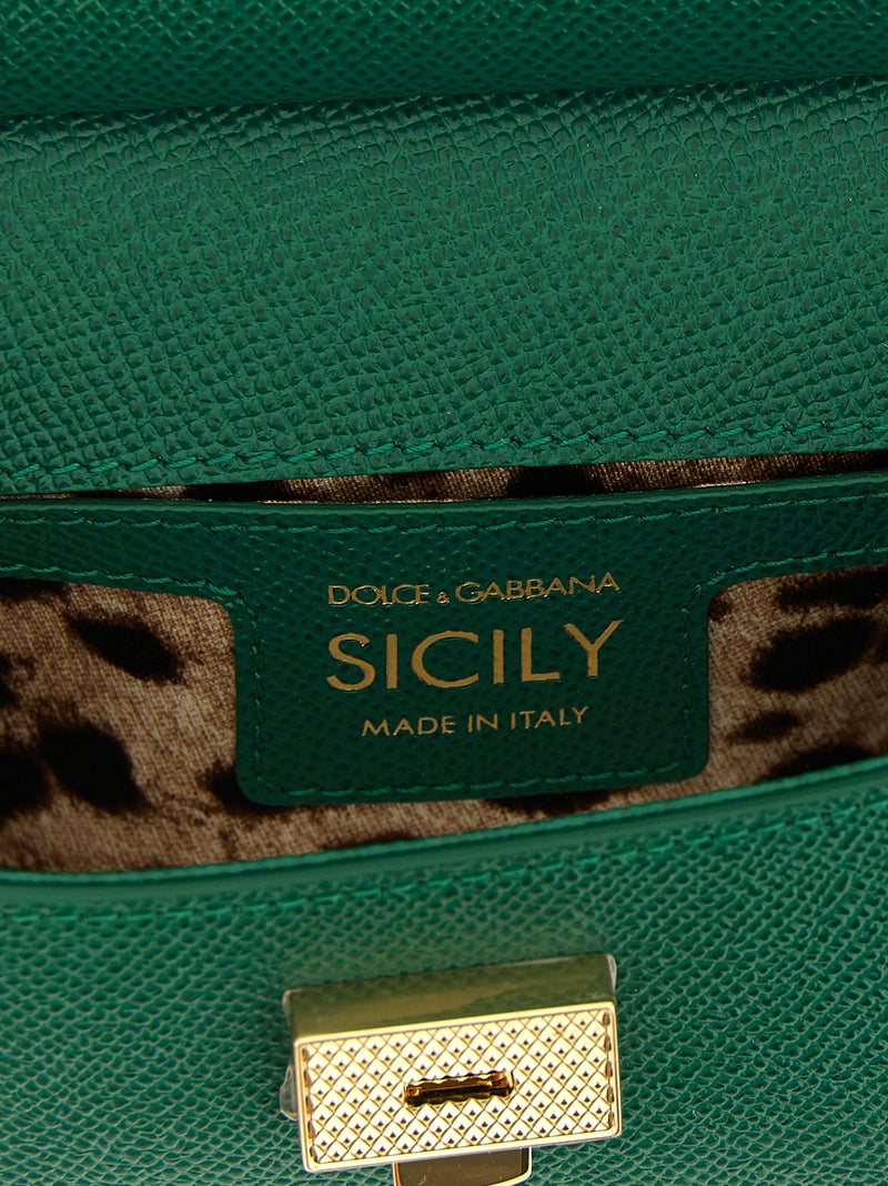 Sac à main bicolore en cuir de veau Dolce & Gabbana