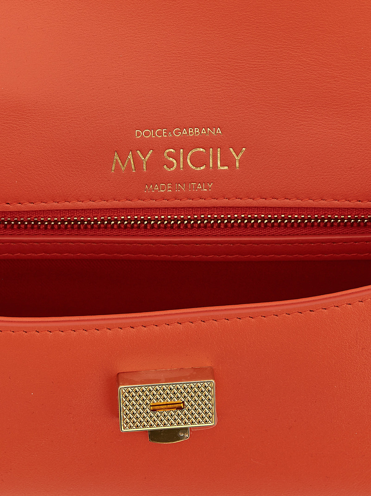 Sac à main Dolce & Gabbana en veau orange
