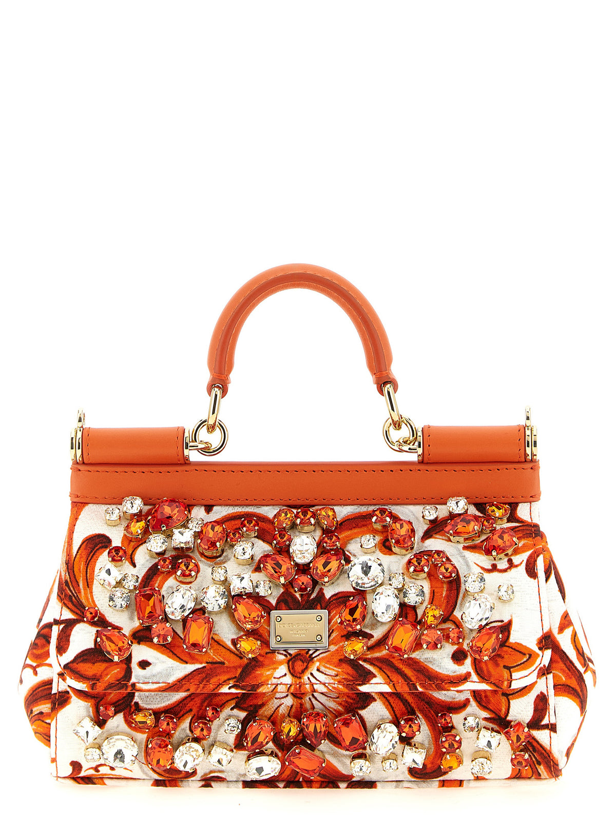 Sac à main Dolce & Gabbana en coton orange
