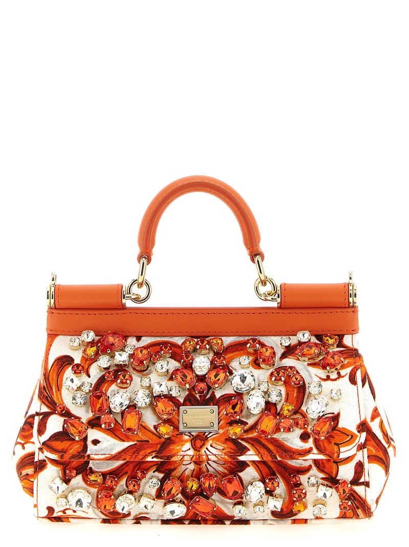 Sac à main Dolce & Gabbana en coton orange