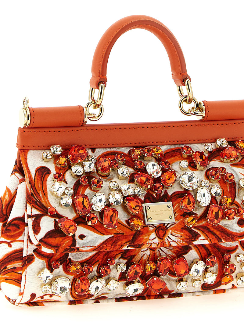 Sac à main Dolce & Gabbana en coton orange