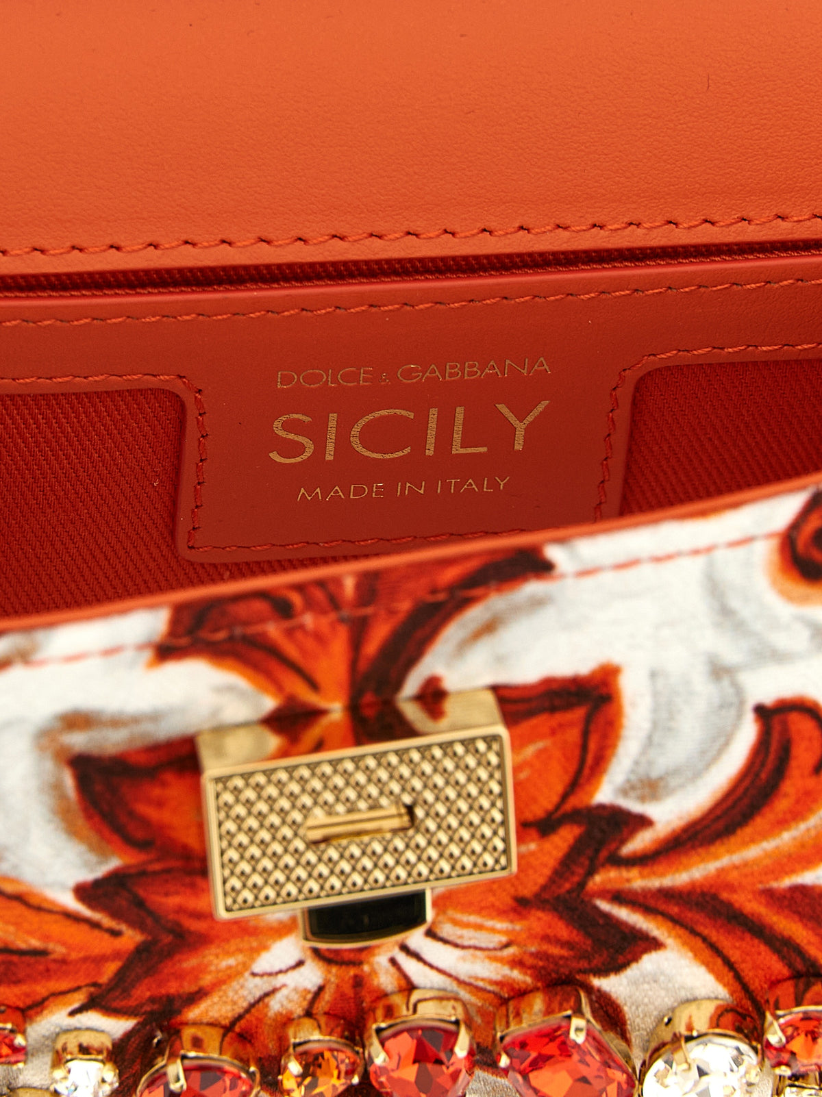 Sac à main Dolce & Gabbana en coton orange