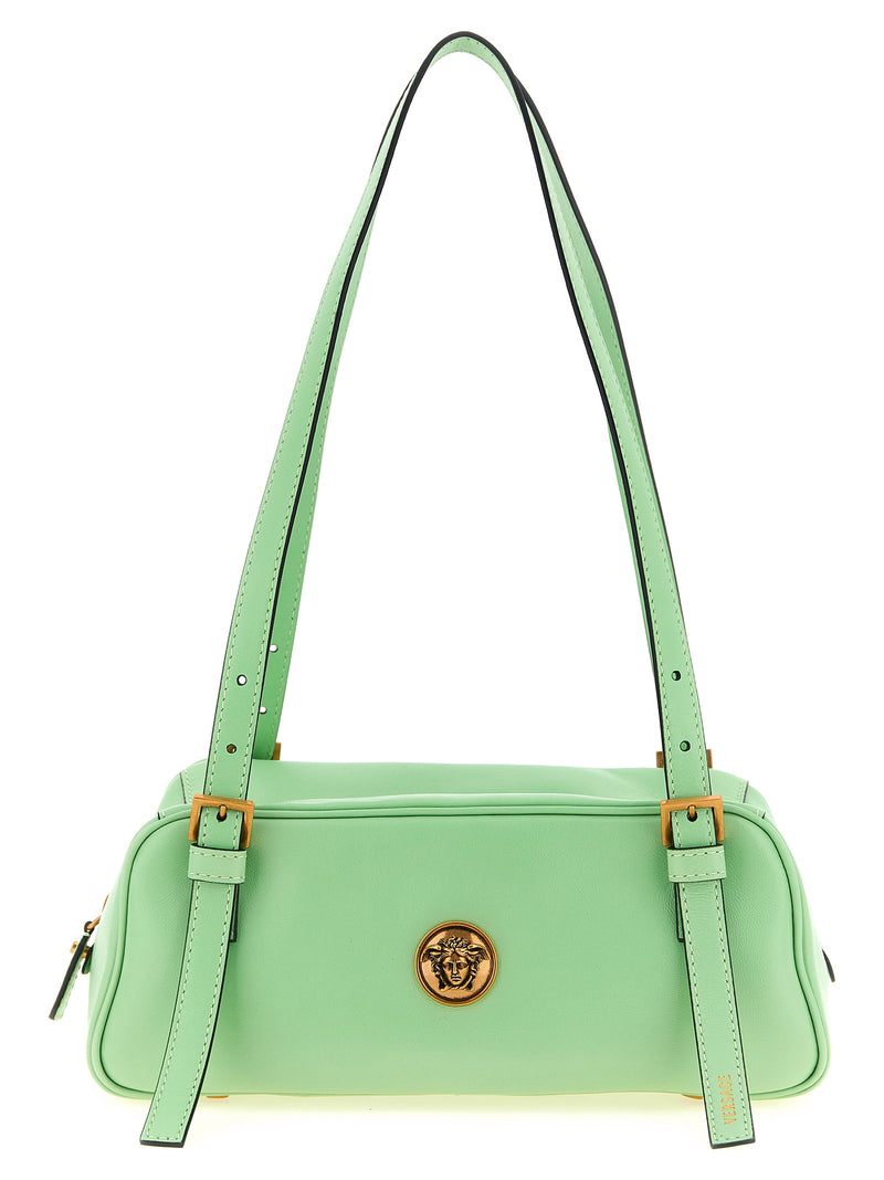 Sac à épaule en cuir d'agneau bicolore Versace 'Emblème'