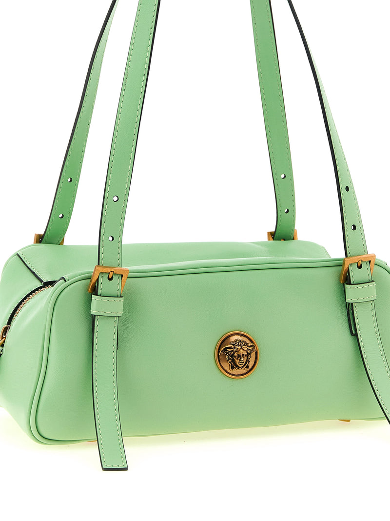 Sac à épaule en cuir d'agneau bicolore Versace 'Emblème'
