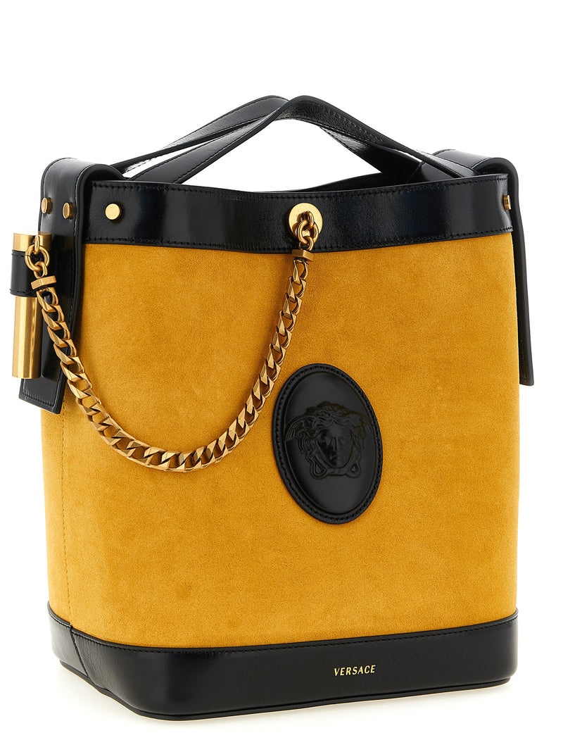 Versace Multicolor Calfskin Small ‘Pivot’ Shoulder Bag
