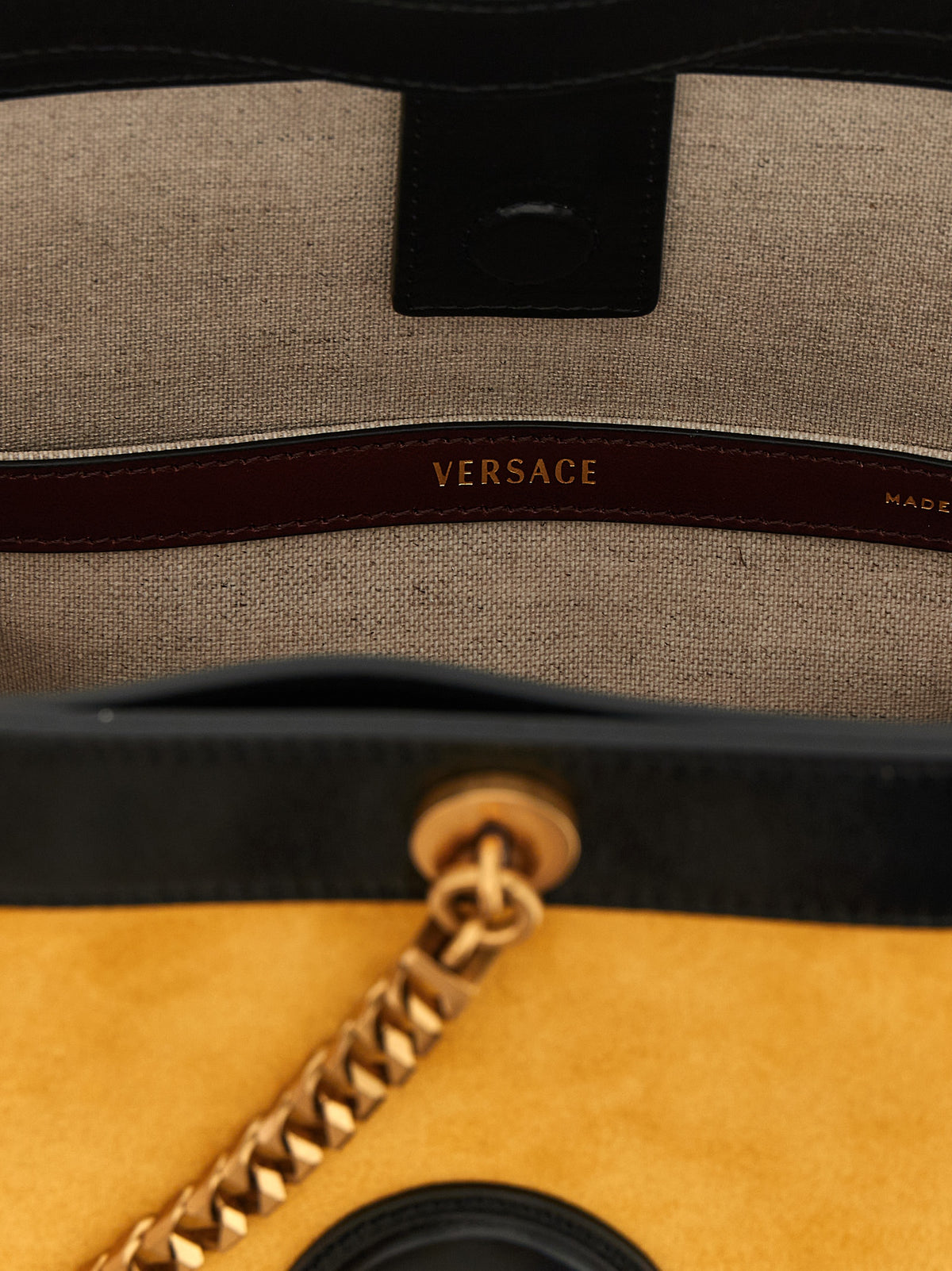 Versace Multicolor Calfskin Shoulder Bag