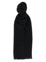 Brunello Cucinelli Black Cashmere Scarf