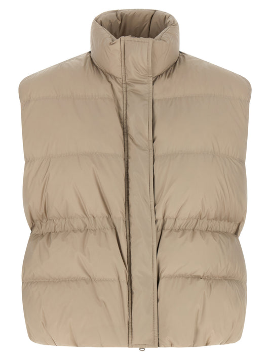 Brunello Cucinelli Gilet Sans Manches en Polyester Gris