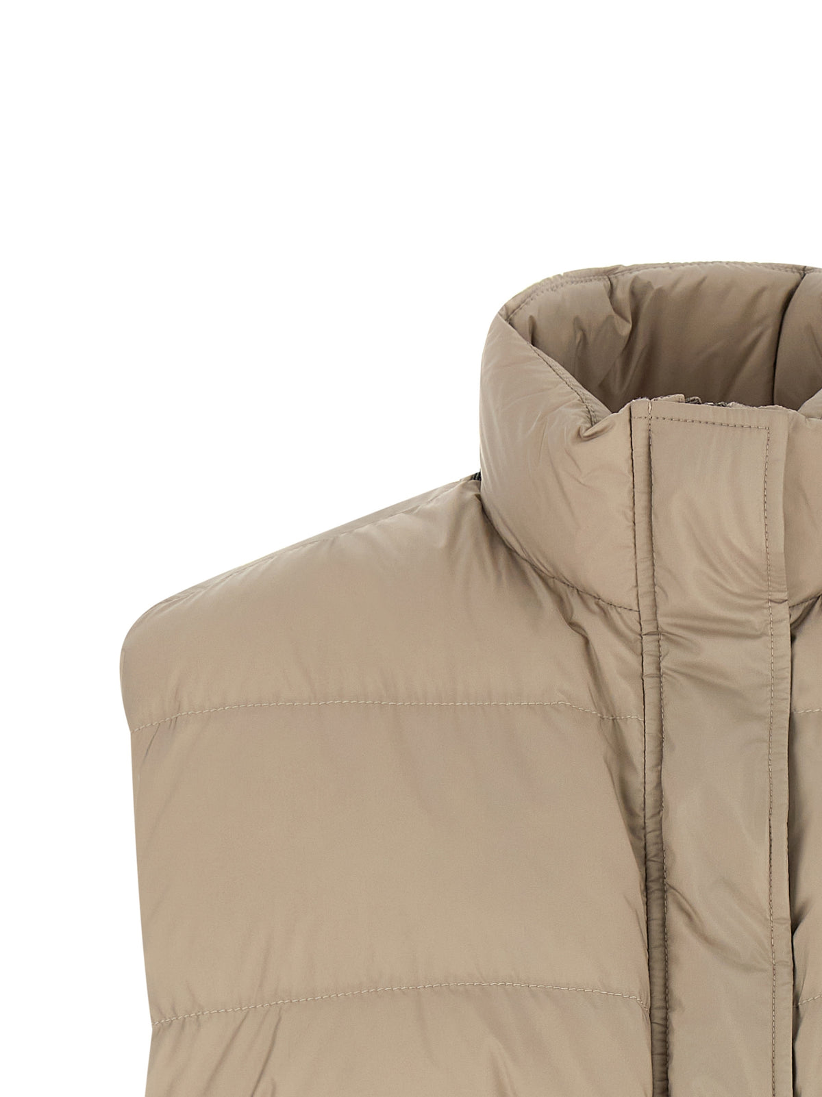Brunello Cucinelli Gilet Sans Manches en Polyester Gris