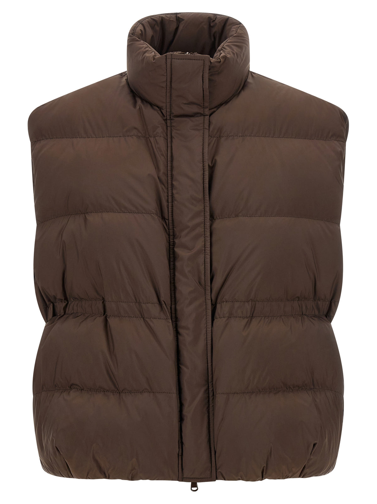 Veste sans manches Brunello Cucinelli en polyester marron