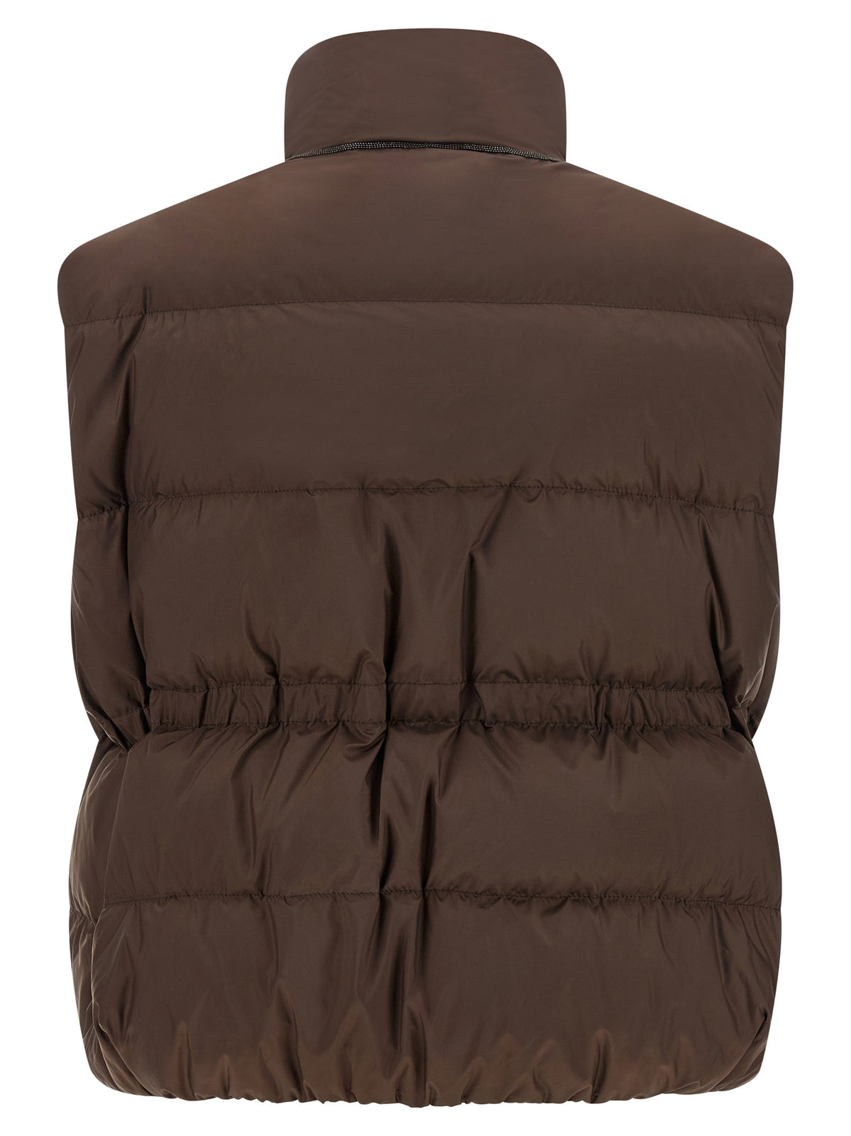 Veste sans manches Brunello Cucinelli en polyester marron