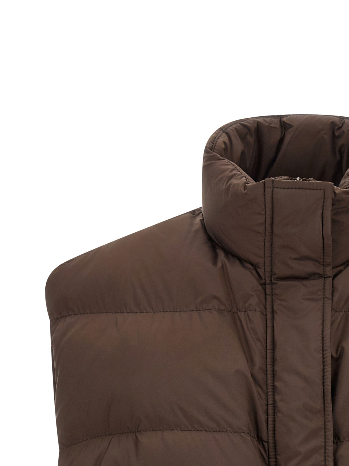 Veste sans manches Brunello Cucinelli en polyester marron