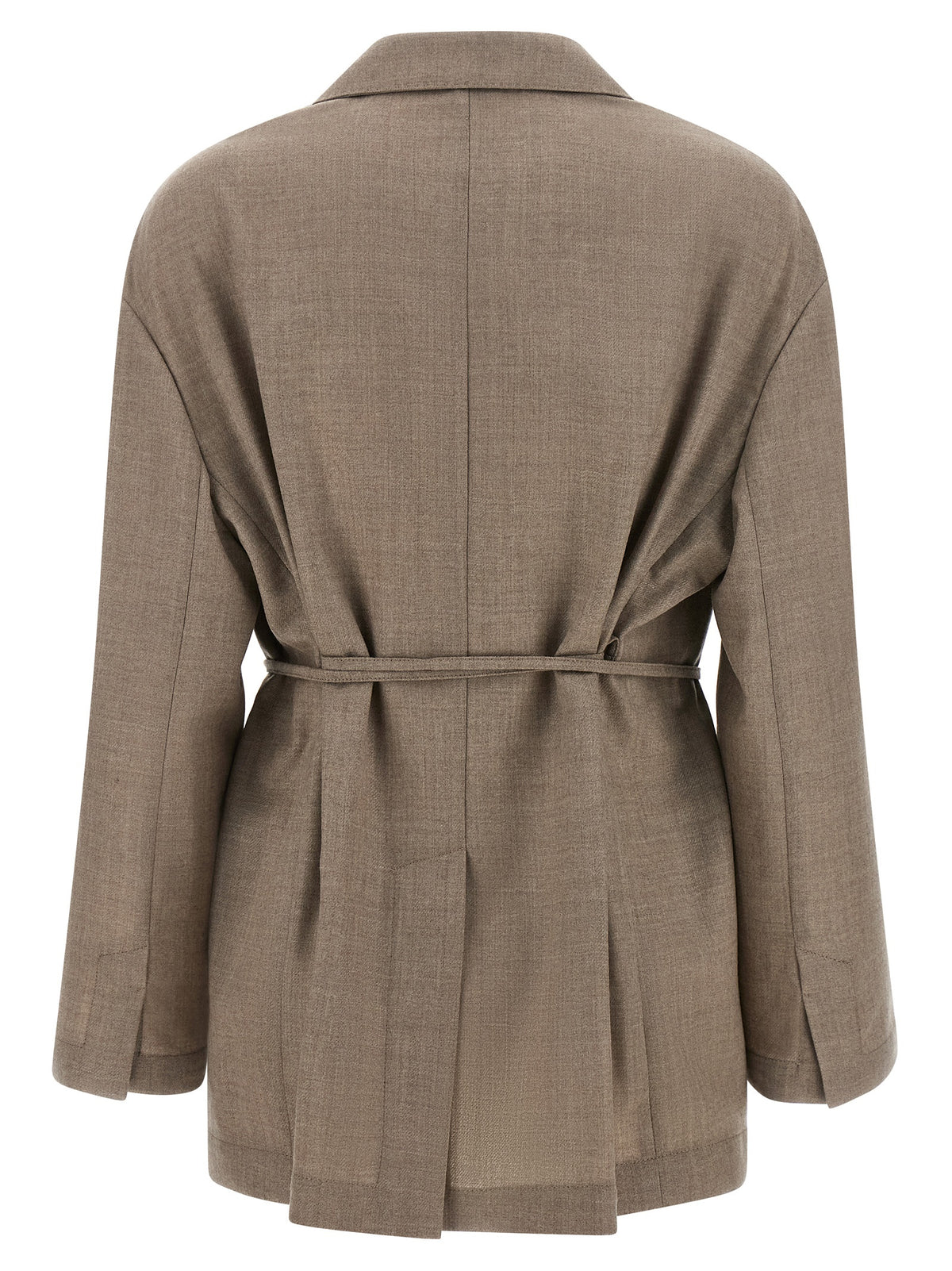 Brunello Cucinelli Blazer en laine vierge beige