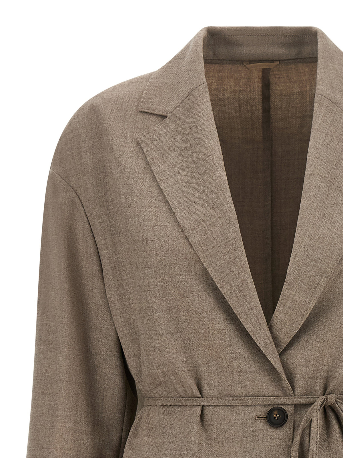 Brunello Cucinelli Blazer en laine vierge beige